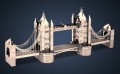 Metal Laser Etching 3D London Tower Bridge Steel Model